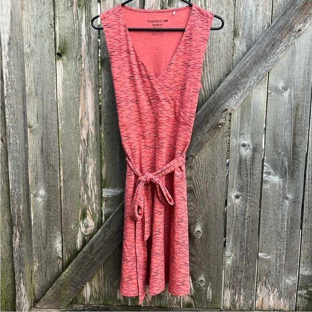 EUC Toad & Co. Cue Sleeveless Faux Wrap Dress Size Medium